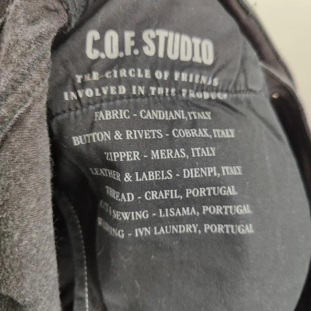 C.O.F. Studio Jeans Mens 32 Black Candiani Denim Slim Fit Made in‎ Portugal